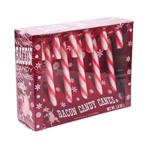 Archie McPhee Bacon Candy Canes, 3.8 Ounce, 6 Pack