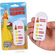 Archie McPhee Emergency Chicken Electronic Sound Maker Gag and Practical Joke Toys, Standard, White