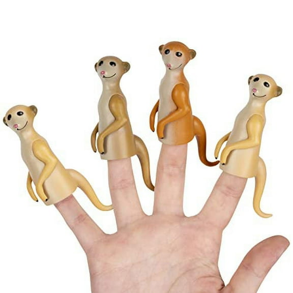 Archie McPhee Soft Vinyl Finger Meerkats Finger Puppets