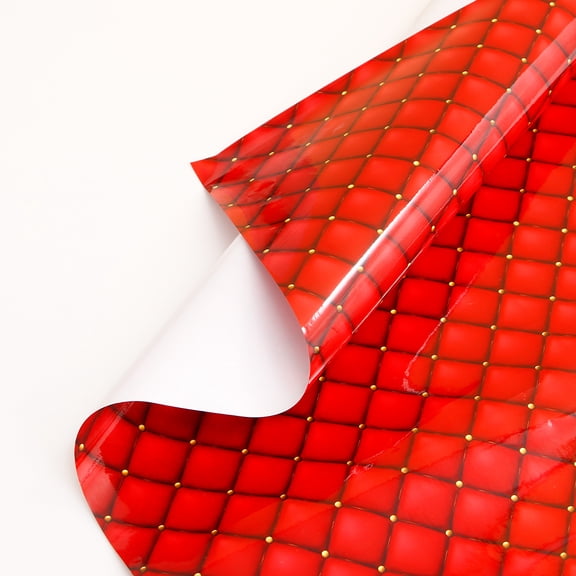 Archies Crimson Luxe Diamond Pattern Wrapping Sheet, 5 sheets of 19.5x27.5 Inches.