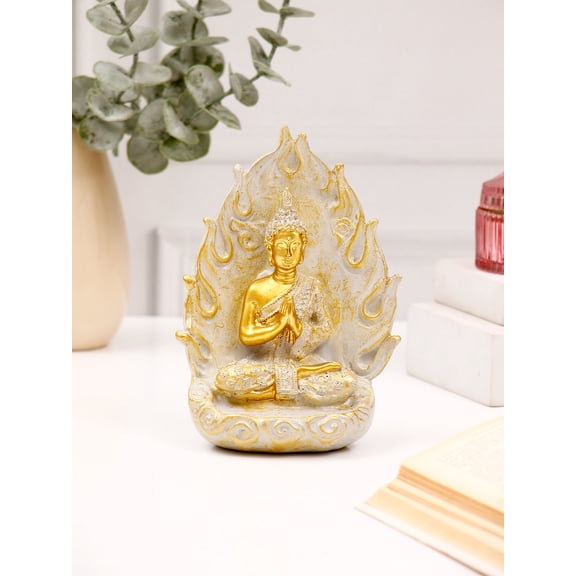 Archies Flame Buddha Showpiece 7 x 5 Inch