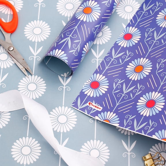 Archies Pack Of 5 Daisy Dreams Wrapping Sheet, 19.5*29.5 Inch per sheet