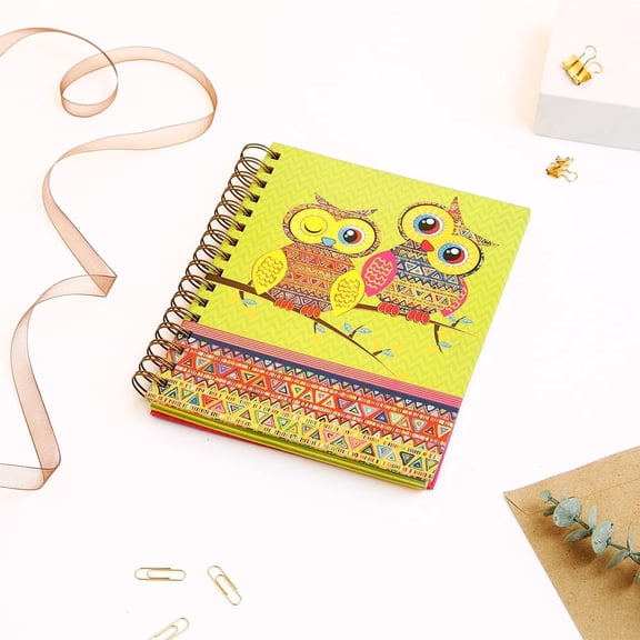 Archies Twin Owls Multicolour Spiral Diary