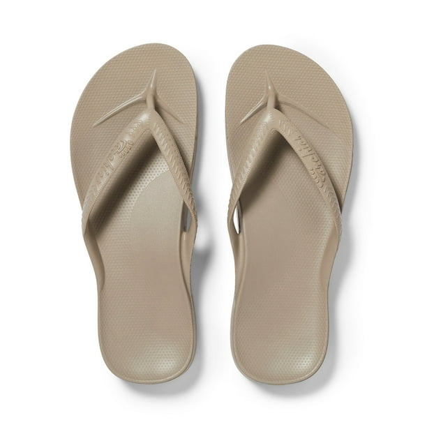 Archies Arch Support Flip Flops Taupe TAP HAS Unisex Comfortable Footwear Walmart Business Supplies