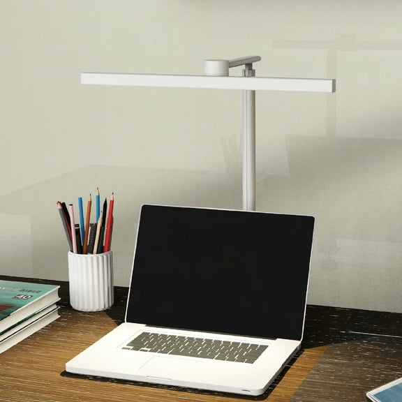 Archilight ArchDesk 15.75 Desk Lamp: Dim, Warm~Cool White Adjustable, Anti-Glare, Sensor, 10W LED, Eye Protection, Foldable, Clamp, White, Perfect for painting, design, work, study, reading & office