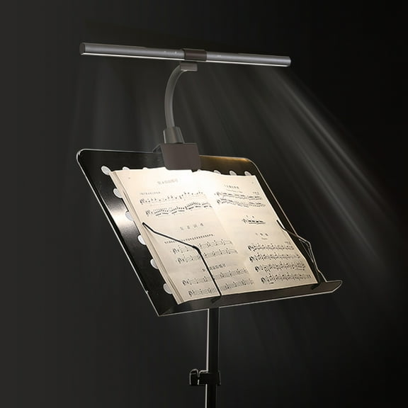 Archilight Melodia Pro 17.32' Portable Music Stand Clip On Lamp: Modern, 3000K~6500K CCT Adjustable, Dimmable, 5W LED, Eye Protection, for Piano, Sheet Music, Guitar, Voilin, Orchestra, Podium