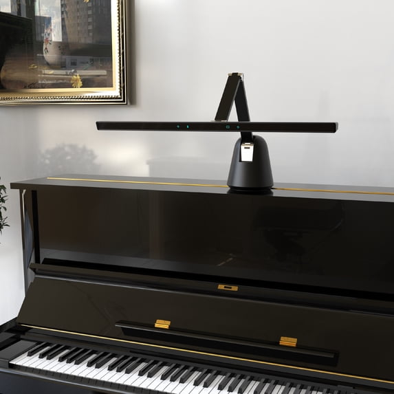 Archilight Stella-Pro Musical Stand Light Double Arm for Piano: Modern Design, Asymmetric Lighting, 3000K-6500K CCT Adjustable, Dimmable, Heavy Weight Base with Light Sensor, 12W LED, Eye Protection