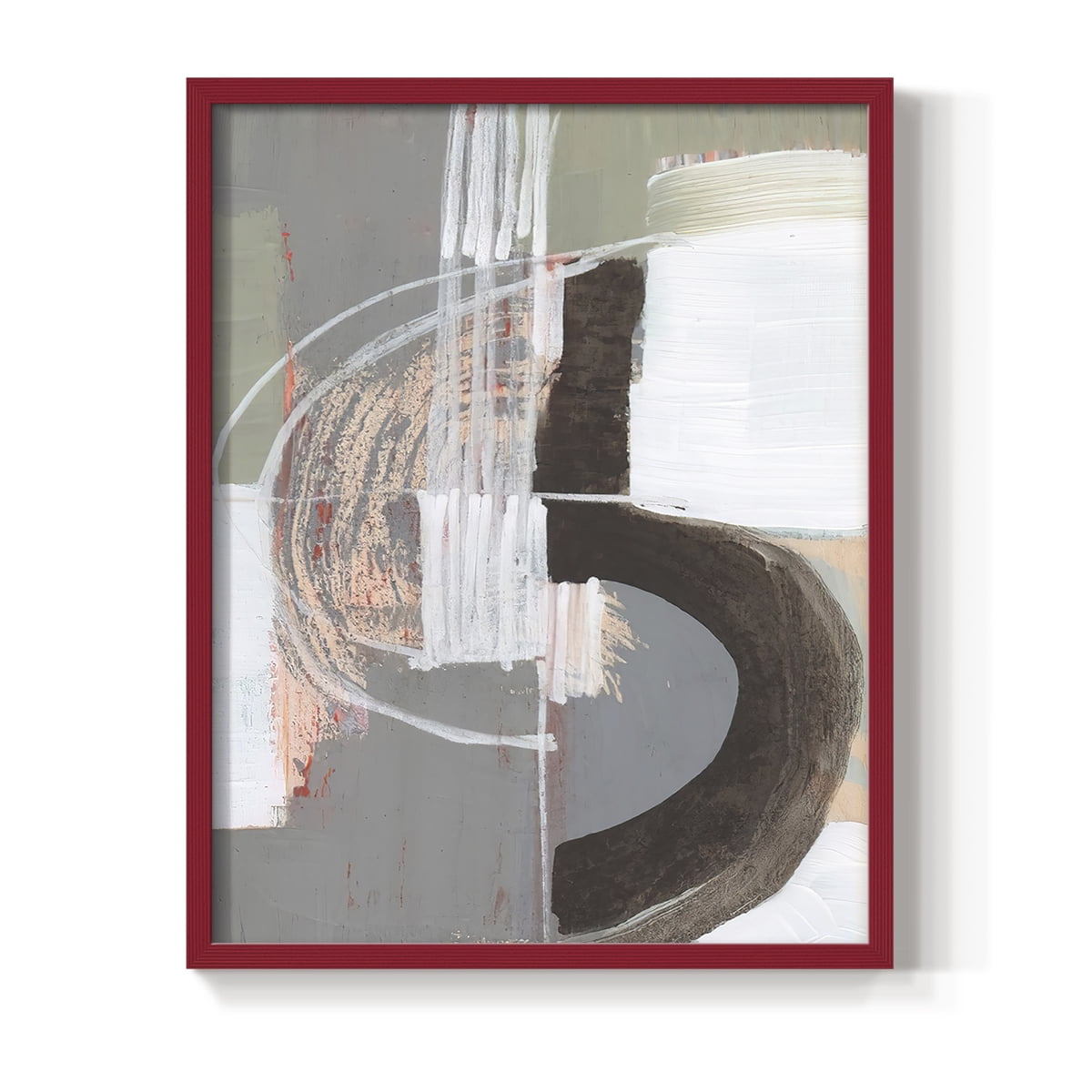 Arching Neutrals III in Paper Solid Wood 11 x 14 Framed Print