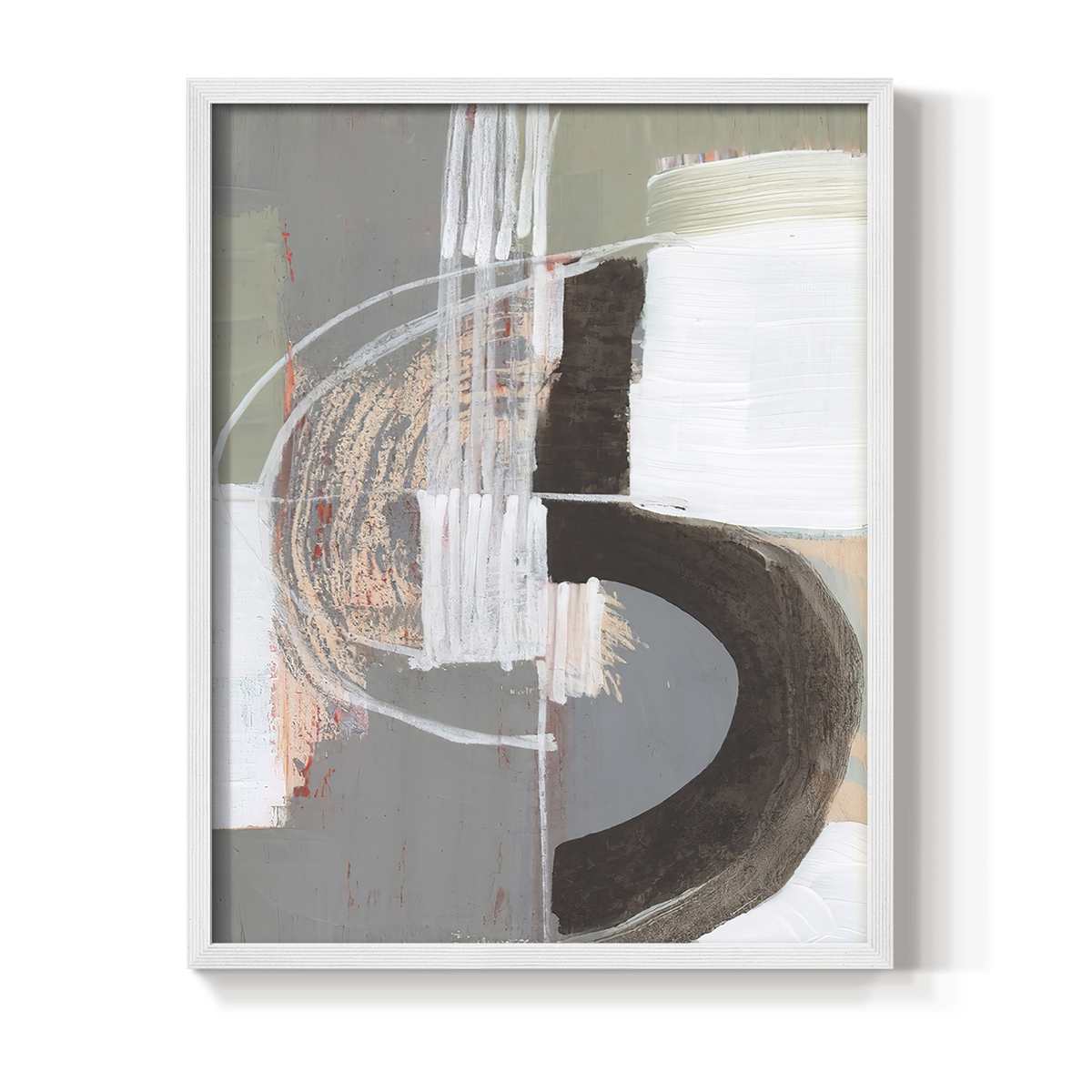 Arching Neutrals III in Paper Solid Wood 8 x 10 Framed Print