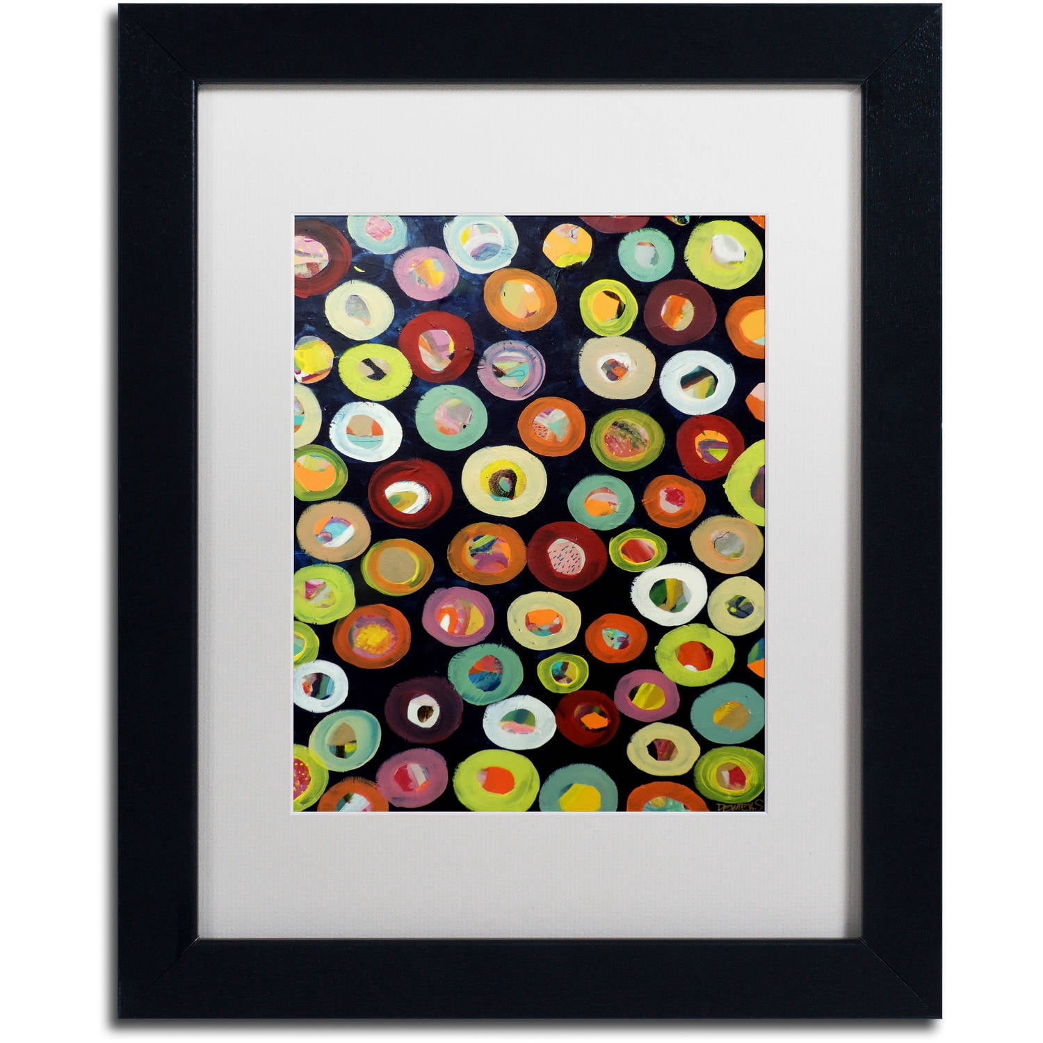 "Archipel" Canvas Art by Sylvie Demers, White Matte, Black Frame
