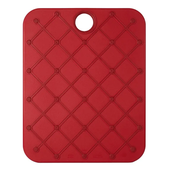 Architec 14" X 11" Gripper Non-Slip Poly Cutting Board, Red,Reversible