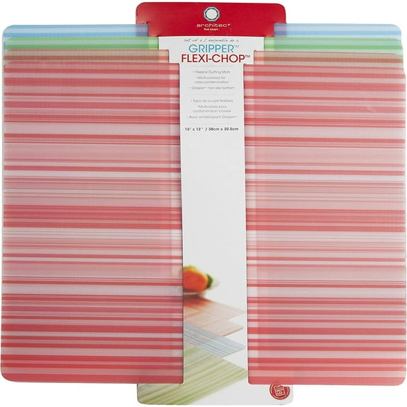 Architec Flexible Chopping Mats, Set of 4, Assorted Colors