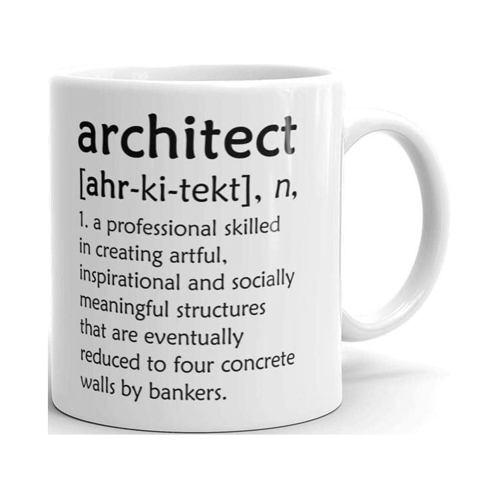 Architect Definition Tall Coffee or Tea Mug, Latte Size