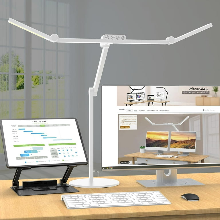 Led Desk Lamp with Atmosphere Lighting, Rotatable Tall Architect