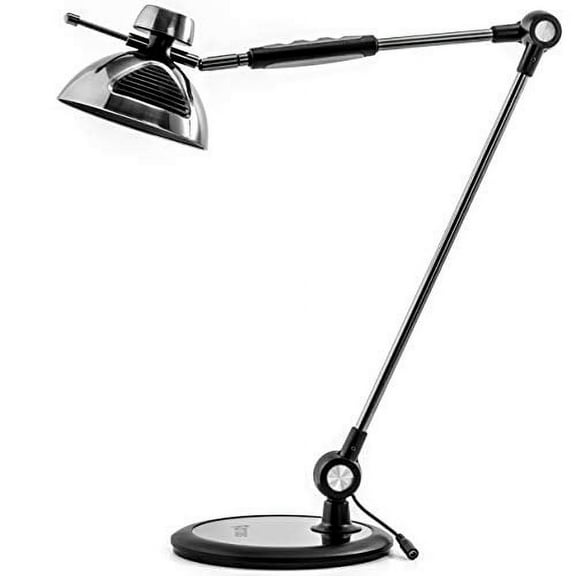 Architect Desk Lamp Gesture Control - OTUS Metal Swing Arm Dimmable Led Lamp - Tall Task Light for Office - 12 Touch Level Dimmer 3 Eye-Care Lighting Modes - Adjustable Drafting Table Lamp - Memory