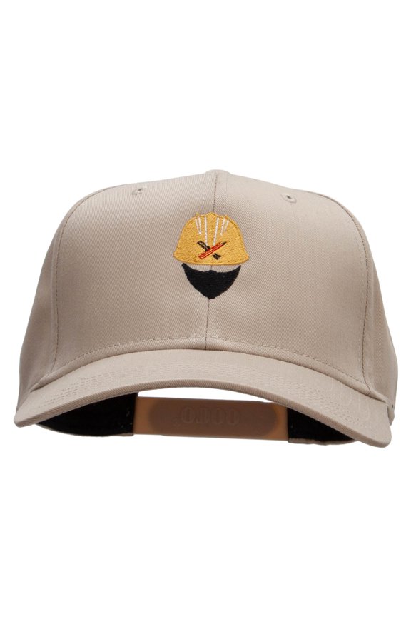 Architect Embroidered Solid Cotton Twill Pro Style Cap - Khaki OSFM