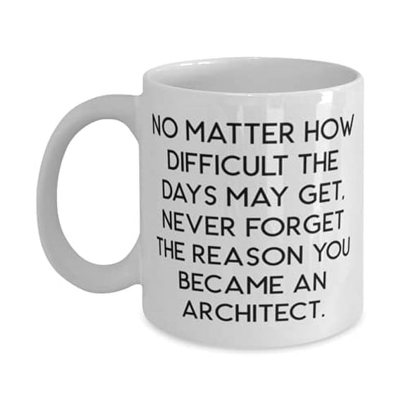Architect F Cowkers, No Matter How Difficult the Days May Get, Never Fget the, Cool Architect 11oz Mug, Cup From Friends