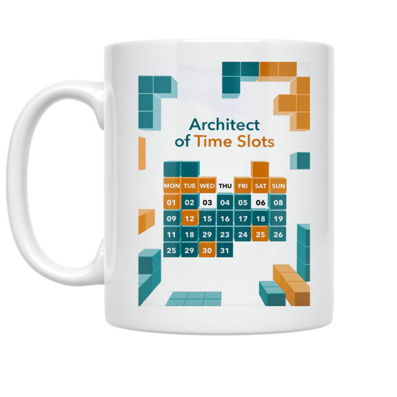 Architect of Time Slots Calendar Juggler - Planner Enthusiast - 11 oz Ceramic Coffee Mug