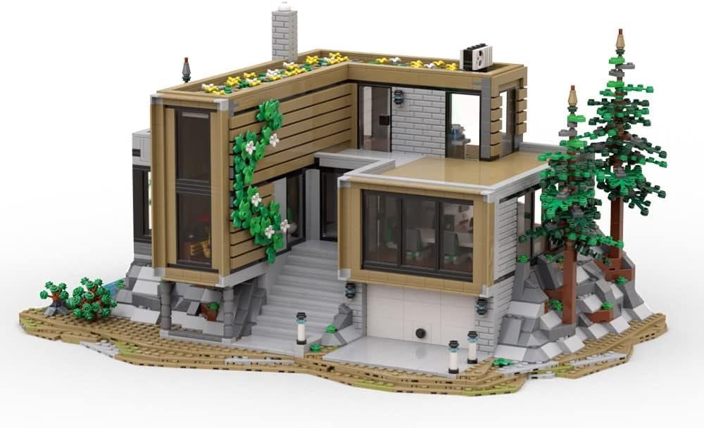 The Architect's House Building Block Toys, Modular House Creative ...