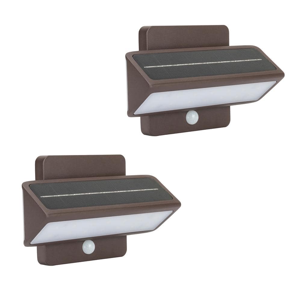 Architectural Bronze Outdoor Solar Warm White LED Motion Sensing