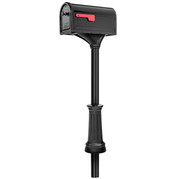 Architectural Mailboxes Roxbury Mailbox with Post, Black, Large