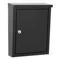 thumbnail image 1 of Architectural Mailboxes Chelsea™ Locking, Vertical Wall-Mounted Mailbox for Outside, Metal Galvanized Steel Small Mail box with Lock and Key Drop Box, Black, 1 of 7