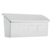 Architectural Mailboxes Wayland Vertical Wall-Mounted Mailbox for Outside, Rust-Resistant Galvanized Steel Metal Small Mail box, White