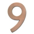 thumbnail image 1 of Architectural Mailboxes 3582AC Number 9 Solid Cast Brass 4 inch Floating House Number Antique Copper ''9'', 1 of 2