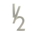 thumbnail image 1 of Architectural Mailboxes 3582SN-HALF 4 in. Floating House Number - Half - Satin Nickel, 1 of 7