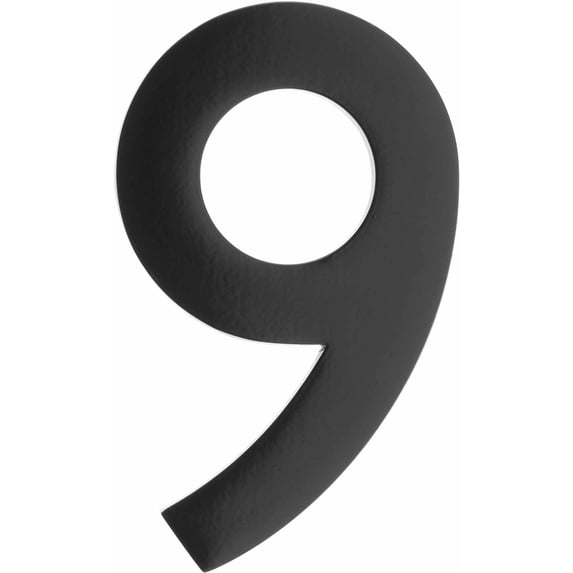 Architectural Mailboxes 3582B-9 Floating House Number 9, Black - 4 in.