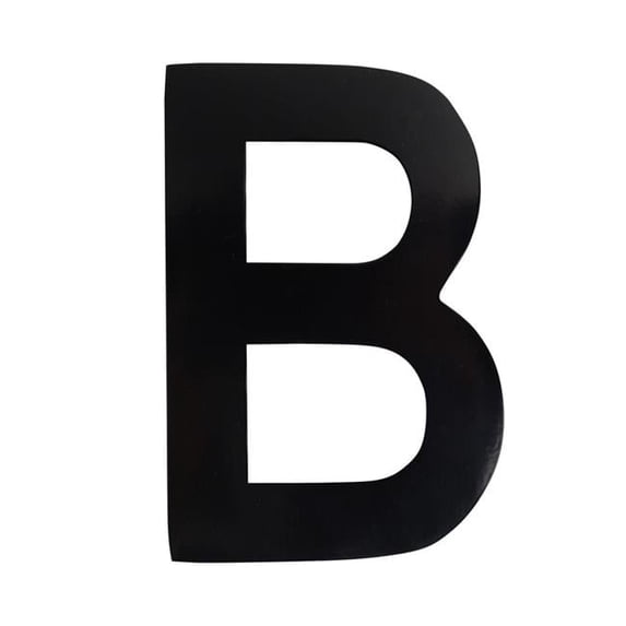 Architectural Mailboxes 3582B-B 4 in. Brass Floating House Letter B, Black