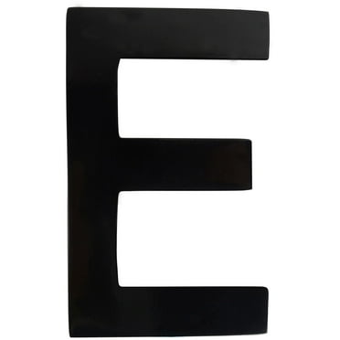 Architectural Mailboxes 3582B-E 4 in. Brass Floating House Letter E, Black