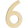 thumbnail image 1 of Architectural Mailboxes 3582PB-6 Floating House Number 6, Polished Brass - 4 in., 1 of 10