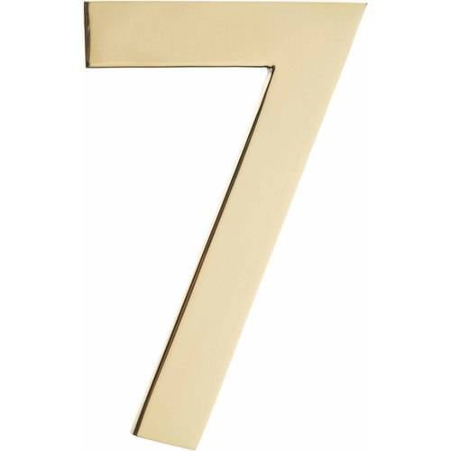 Architectural Mailboxes 3582PB-7 Floating House Number 7, Polished Brass - 4 in.