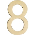 thumbnail image 1 of Architectural Mailboxes 3582PB-8 Floating House Number 8, Polished Brass - 4 in., 1 of 10