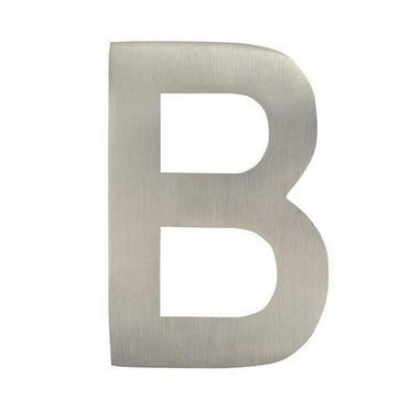 Architectural Mailboxes 3582SN-B 4 in. Brass Floating House Letter B, Satin Nickel