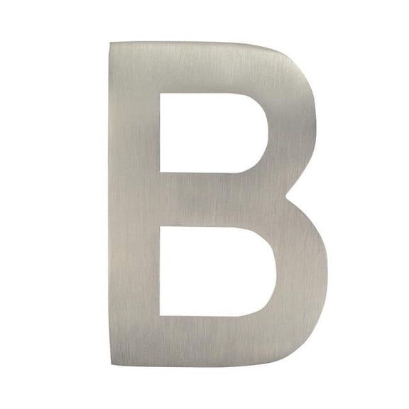 Architectural Mailboxes 3582SN-B 4 in. Brass Floating House Letter B, Satin Nickel