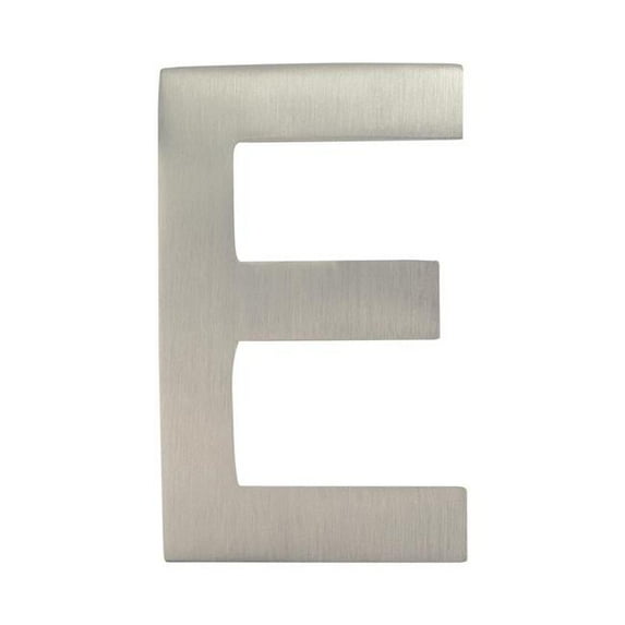 Architectural Mailboxes 3582SN-E 4 in. Brass Floating House Letter E, Satin Nickel