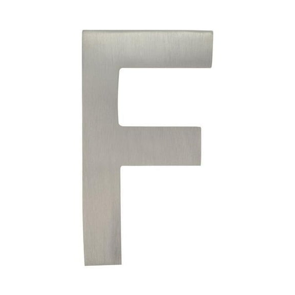 Architectural Mailboxes 3582SN-F 4 in. Brass Floating House Letter F, Satin Nickel