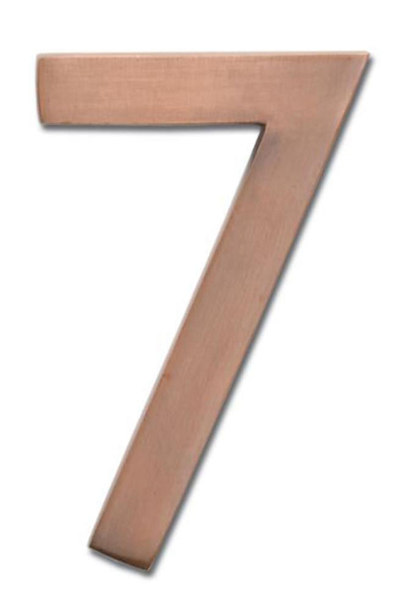 Architectural Mailboxes 5" Brass Floating House Number, Satin Nickel, 7