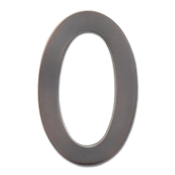 Architectural Mailboxes 3585DC-0 Solid Cast Brass 5 in. Dark Aged Copper Floating House Number 0