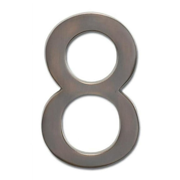 Architectural Mailboxes 3585DC-8 Solid Cast Brass 5 in. Dark Aged Copper Floating House Number 8