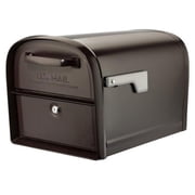 Architectural Mailboxes Oasis 360 Locking Post Mount Mailbox, Rubbed Bronze