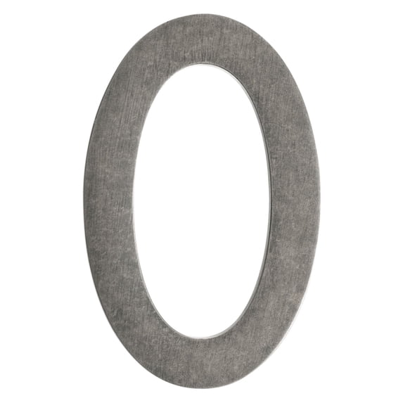 Architectural Mailboxes 4" Brass Floating House Number, Satin Nickel, 2