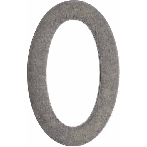 Architectural Mailboxes 5" Brass Floating House Number, Polished Brass, 0