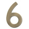 thumbnail image 1 of Architectural Mailboxes 5" Brass Floating House Number, Satin Nickel, 6, 1 of 2