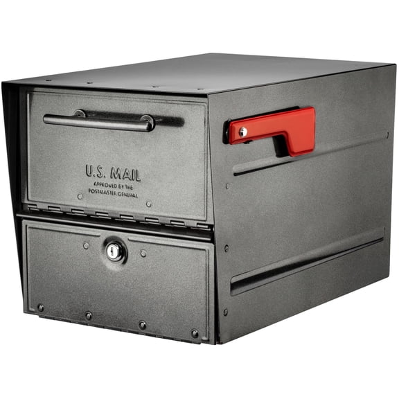 Architectural Mailboxes 6400P-R-10 Oasis Eclipse Locking Mailbox, Pewter