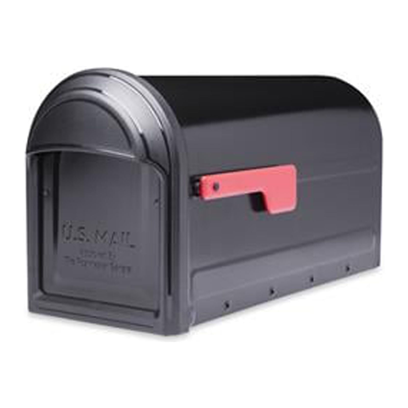 Barrington Black Medium Steel Post Mount Mailbox