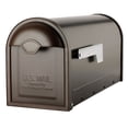 thumbnail image 1 of Architectural Mailboxes Winston™ Heavy duty Steel Metal Post Mounted Mail Box for outside, Rubbed Bronze, Medium USPS Approved Curbside Mailbox, 1 of 9