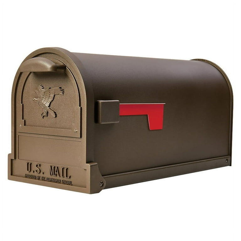 Gibraltar Mailboxes Arlington Large Metal Textured Bronze Post Mount Mailbox Gibraltar Mailboxes Arlington Large Metal Textured Bronze Post Mount Mailbox